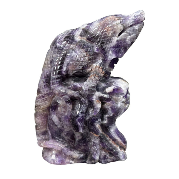 Chevron Amethyst Lizard Figurine - RAN495