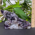 Chevron Amethyst Lizard Figurine-  RAN496