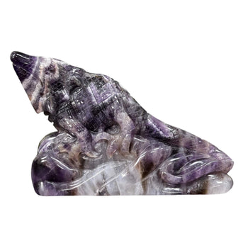 Chevron Amethyst Lizard Figurine-  RAN496