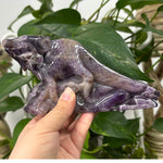 Chevron Amethyst Lizard Figurine - RAN497