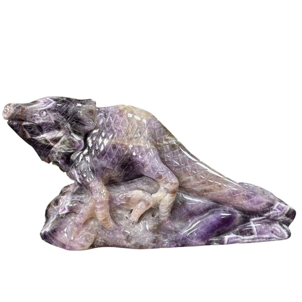 Chevron Amethyst Lizard Figurine - RAN497