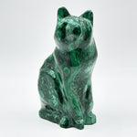 Malachite Cat Figurine - RAN508