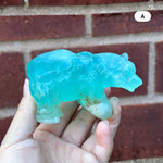 Green Fluorite Bear Figurine - RAN527