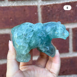 Green Fluorite Bear Figurine - RAN527