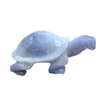 Blue Chalcedony Turtle Figurine