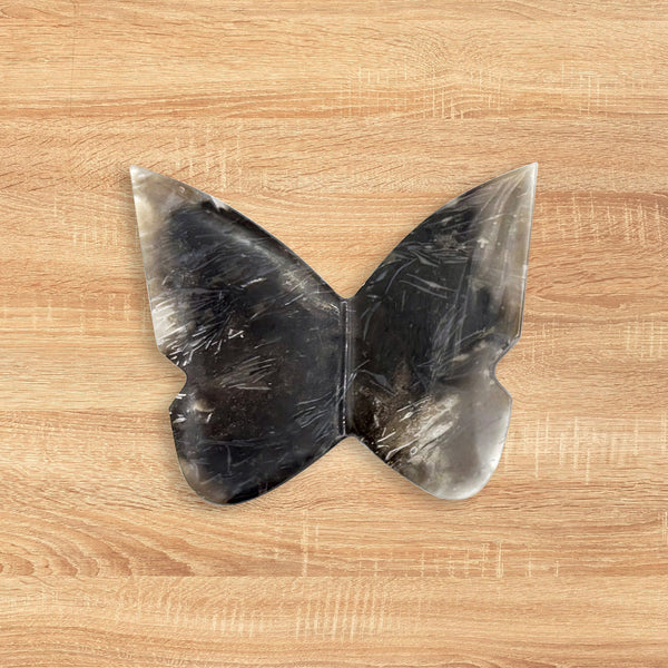 Palm Root Butterfly Carving Natural Handcrafted Crystal Decor for Home & Gift - RAN542