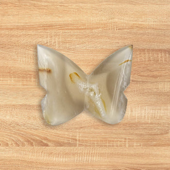 Purple Chalcedony Butterfly Carving Natural Handcrafted Crystal Decor for Home & Gift - RAN547