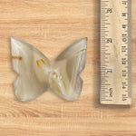 Purple Chalcedony Butterfly Carving Natural Handcrafted Crystal Decor for Home & Gift - RAN547