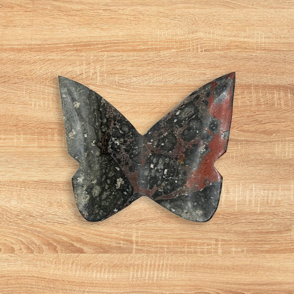 Red Jasper Butterfly Carving Natural Handcrafted Crystal Decor for Home & Gift - RAN549