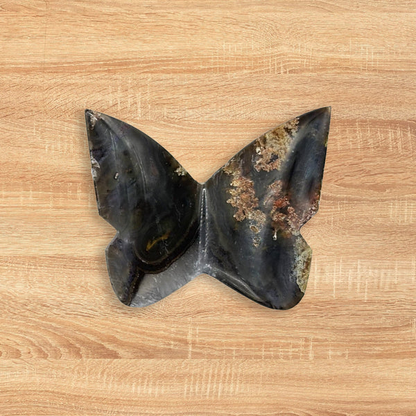 Timor Agate Butterfly Carving Natural Handcrafted Crystal Decor for Home & Gift - RAN559