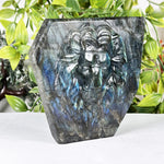 Labradorite Gemstone Lion Sculpture- RAN572