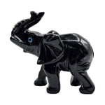 Black Onyx Elephant Figurine - RAN577