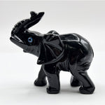 Black Onyx Elephant Figurine - RAN577