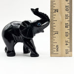 Black Onyx Elephant Figurine - RAN577