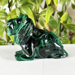 Malachite Gmstone Lion Figurine - RAN581