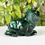 Malachite Gmstone Lion Figurine - RAN581