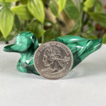 Malachite Gemstone Duck Figurine - RAN583