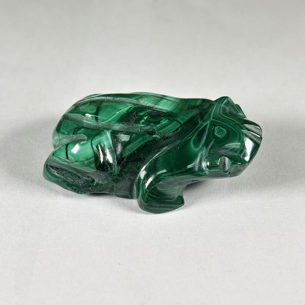 Malachite Frog Carving - Gem Avenue Wholesale