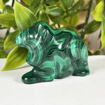 Malachite Gemstone Frog Figurine - RAN591