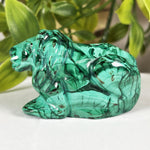 Malachite Gemstone Lion Figurine - RAN593