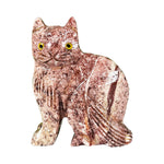 Soapstone Cat Gemstone Figurine - RAN594