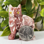 Soapstone Gemstone Cat Figurine - RAN596
