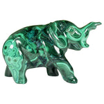 Malachite Gemstone Elephant Figurine - RAN601