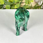 Malachite Gemstone Elephant Figurine - RAN601