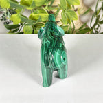 Malachite Gemstone Elephant Figurine - RAN601