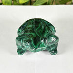 Malachite Gemstone Frog Figurine - RAN604