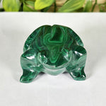 Malachite Gemstone Frog Figurine - RAN605
