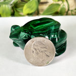 Malachite Gemstone Frog Figurine - RAN605