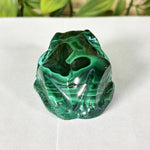 Malachite Gemstone Frog Figurine - RAN606