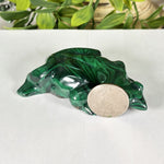 Malachite Gemstone Frog Figurine - RAN608