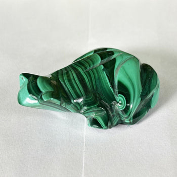 Malachite Gemstone Frog Figurine - Gem Avenue Wholesale