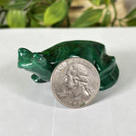 Malachite Gemstone Frog Figurine - RAN611