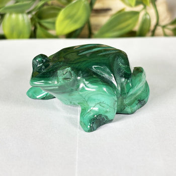Malachite Crystal Frog Figurine - Gem Avenue Retail