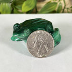 Malachite Gemstone Frog Figurine - RAN615