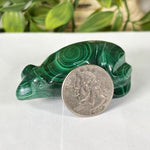 Malachite Gemstone Frog Figurine - RAN616