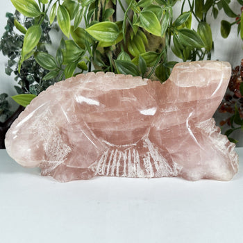 Rose Quartz Lizard Gemstone Figurine - Gem Avenue Wholesale