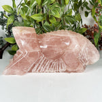Rose Quartz Gemstone Lizard Figurine - RAN617