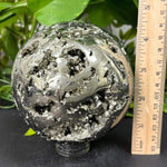 Polished Pyrite Crystal Sphere 3.5