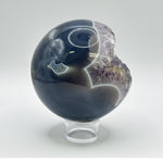 Natural Amethyst Geode Sphere Crystal Ball Healing Stone for Meditation, Energy Cleansing & Home Decor - RBL336