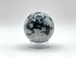 Rainbow Moonstone Sphere with Black Tourmaline Inclusions, Natural Healing Crystal Ball for Meditation, Energy Cleansing & Home Decor - RBL337
