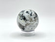 Rainbow Moonstone Sphere with Black Tourmaline Inclusions, Natural Healing Crystal Ball for Meditation, Energy Cleansing & Home Decor - RBL337