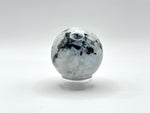 Rainbow Moonstone Sphere with Black Tourmaline Inclusions, Natural Healing Crystal Ball for Meditation, Energy Cleansing & Home Decor - RBL337