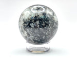 Rainbow Moonstone Sphere with Black Tourmaline Inclusions, Natural Healing Crystal Ball for Meditation, Energy Cleansing, & Home Decor - RBL338
