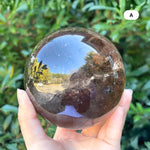 Natural Smoky Quartz Crystal Sphere Ball for Energy Healing, Meditation, Focus & Home Decorative Display - RBL348