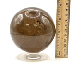 Natural Smoky Quartz Crystal Sphere Ball for Energy Healing, Meditation, Focus & Home Decorative Display - RBL348