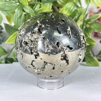 Polished Pyrite Sphere - Gem Avenue Wholesale